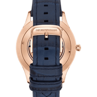 Men's Automatic Black Leather Watch